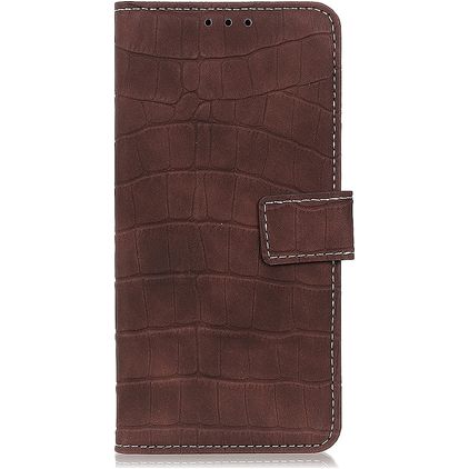 Mobigear Croco HTC Desire 20 Pro Hoesje Bookcase Portemonnee - Bruin