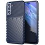 Mobigear Groove Samsung Galaxy S21 FE Hoesje Flexibel TPU Backcover - Blauw