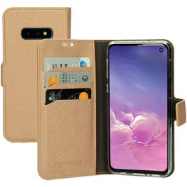 Mobiparts Saffiano Wallet Samsung Galaxy S10e Hoesje Bookcase Portemonnee - Copper