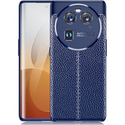 Mobigear Luxury OPPO Find X6 Hoesje Flexibel TPU Backcover - Blauw