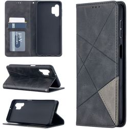 Mobigear Rhombus Slim Samsung Galaxy A32 5G Hoesje Bookcase - Zwart