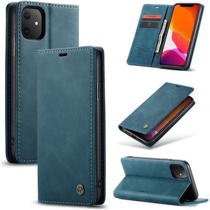 Caseme 013 iPhone 11 Hoesje Bookcase Portemonnee - Groen