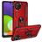Mobigear Armor Ring Samsung Galaxy A22 4G Hoesje Hardcase Backcover Shockproof met Ringhouder - Rood
