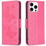 Mobigear Butterfly iPhone 16 Pro Hoesje Bookcase Portemonnee - Rood