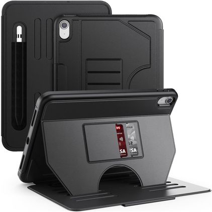 Mobigear Magnetic Folio iPad 10 (2022) Hoes Bookcase + Stylus Houder - Zwart