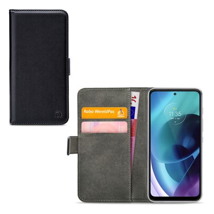 Mobilize Classic Gelly Wallet Motorola Moto G71 5G Hoesje Bookcase Portemonnee - Zwart