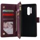 Mobigear Zipper OnePlus 8 Pro Hoesje Bookcase Portemonnee - Rood