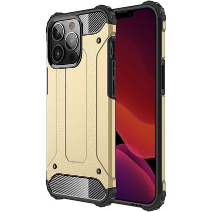 Mobigear Outdoor iPhone 13 Pro Max Hoesje Hardcase Backcover Shockproof - Goud