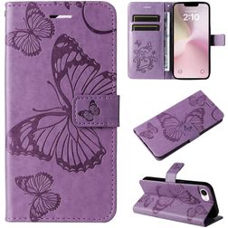 Mobigear Butterfly iPhone 17e Hoesje Bookcase Portemonnee - Paars