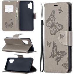 Mobigear Butterfly Book Case Cover Gray Samsung Galaxy A32