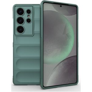 Mobigear Bumpy Samsung Galaxy S25 Ultra Hoesje Flexibel TPU Backcover - Groen