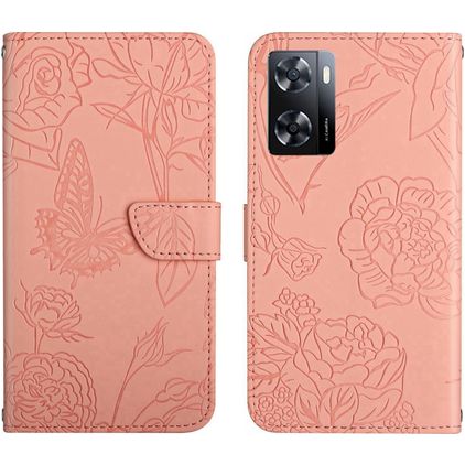 Mobigear Butterfly Realme Narzo 50 5G Hoesje Bookcase Portemonnee - Roze