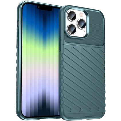 Mobigear Groove iPhone 14 Pro Max Hoesje Flexibel TPU Backcover - Groen