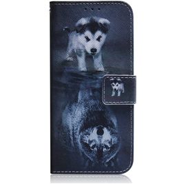 Mobigear Design Samsung Galaxy A21 Hoesje Bookcase Portemonnee - Wolf