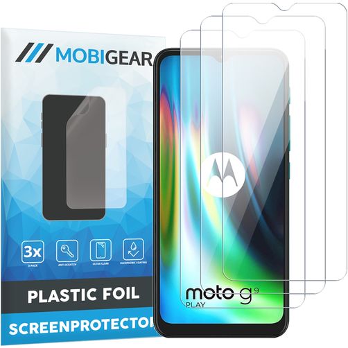 Mobigear Motorola Moto G9 Power Screenprotector Folie - Case Friendly (3-Pack)