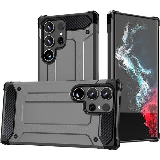 Mobigear Outdoor Samsung Galaxy S24 Ultra Hoesje Hardcase Backcover Shockproof - Grijs
