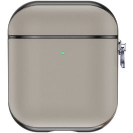 Valenta Snap Apple AirPods 1 Hoesje Echt Leer - Grijs
