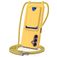 Mobigear Lanyard Card Samsung Galaxy S24 FE Siliconen Hoesje met koord en Pasjeshouder - Geel