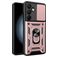 Mobigear Armor Ring Cam Slide Samsung Galaxy S24 FE Hoesje Hardcase Backcover Shockproof met Ringhouder en Camera Slider - Roségoud