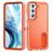 Mobigear Rugged Stand Samsung Galaxy S23 Hoesje Hardcase Backcover Shockproof met Standaard - Oranje