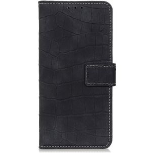 Mobigear Croco OPPO A74 5G Hoesje Bookcase Portemonnee - Zwart