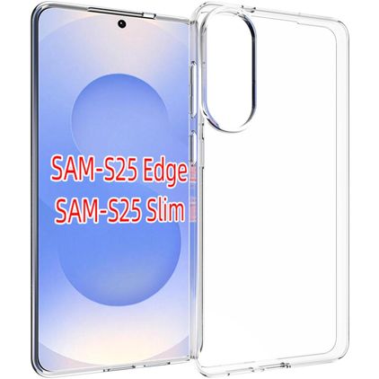Mobigear Basics Doorzichtig Samsung Galaxy S25 Edge Hoesje Flexibel TPU Backcover - Transparant