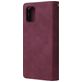 Mobigear Zipper Samsung Galaxy A51 Hoesje Bookcase Portemonnee - Rood
