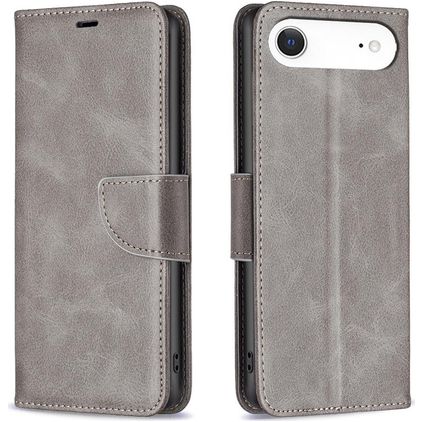 Mobigear Excellent iPhone Air Hoesje Bookcase Portemonnee - Grijs