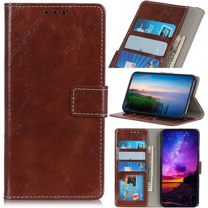 Mobigear Basic Samsung Galaxy A20e Hoesje Bookcase Portemonnee - Bruin