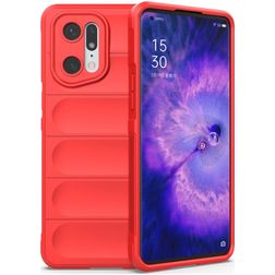 Mobigear Bumpy OPPO Find X5 Pro Hoesje Flexibel TPU Backcover - Rood