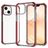Mobigear Full Bumper iPhone 14 Hoesje Hardcase Backcover Shockproof - Transparant / Rood