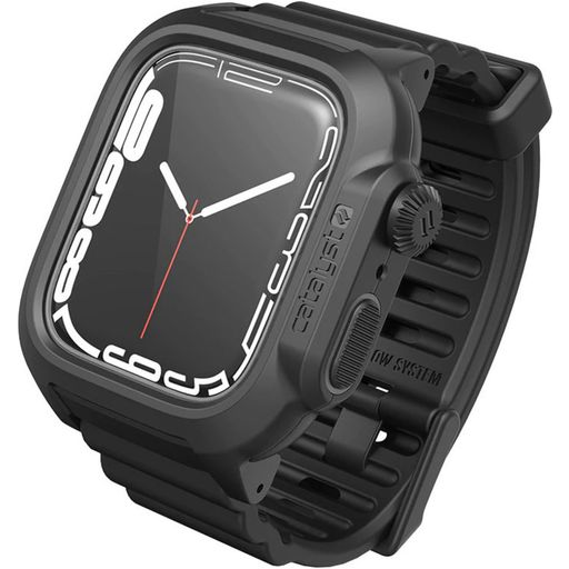 Catalyst Waterproof Case Siliconen Apple Watch - 45 mm Bandje Gespsluiting - Zwart