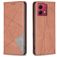 Mobigear Rhombus Slim Motorola Moto G84 Hoesje Bookcase - Bruin