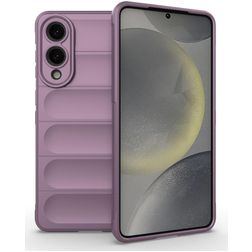 Mobigear Bumpy Samsung Galaxy S25 Edge Hoesje Flexibel TPU Backcover - Paars