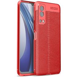Mobigear Luxury Vivo Y52 Hoesje Flexibel TPU Backcover - Rood