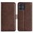 Mobigear Slim Magnet Motorola Moto G54 Hoesje Bookcase Portemonnee - Bruin