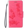 Mobigear Butterfly iPhone SE (2020) Hoesje Bookcase Portemonnee - Magenta