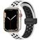 Mobigear Sport Plus Mag Siliconen Apple Watch Bandje Magneetsluiting - 42/41/40/38 mm - Zwart / Wit