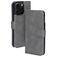 Mobiparts Classic Wallet MagSafe iPhone 16 Pro MagSafe Hoesje Bookcase Portemonnee - Granite Grey