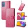 Mobigear Clover Samsung Galaxy M52 Hoesje Bookcase Portemonnee - Magenta