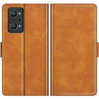 Mobigear Slim Magnet Realme GT Neo 3T Hoesje Bookcase Portemonnee - Cognac