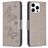 Mobigear Butterfly iPhone 16 Pro Max Hoesje Bookcase Portemonnee - Grijs