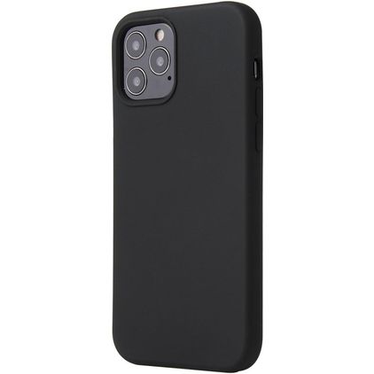 Mobigear Rubber Touch iPhone 12 Pro Siliconen Hoesje Backcover - Zwart