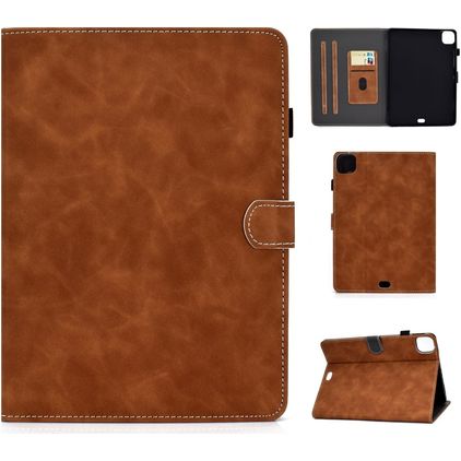 Mobigear Folio iPad Air 5 (2022) Hoes Bookcase + Stylus Houder - Bruin
