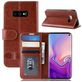 Mobigear Wallet Samsung Galaxy S10e Hoesje Bookcase Portemonnee - Bruin
