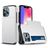 Mobigear Card iPhone 14 Pro Hoesje Hardcase Backcover Shockproof met Pasjeshouder - Wit