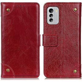 Mobigear Ranch Nokia G60 5G Hoesje Bookcase Portemonnee - Bordeaux Rood