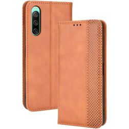 Mobigear Sensation Sony Xperia 10 IV Hoesje Bookcase Portemonnee - Bruin
