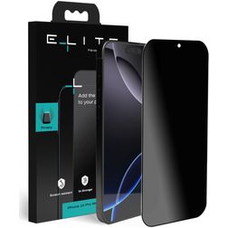 Elite iPhone 16 Pro Max Glazen Screenprotector Privacy - Case Friendly - Zwart