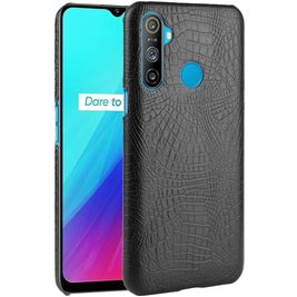 Mobigear Croco Realme C3 Hoesje Hardcase Backcover - Zwart